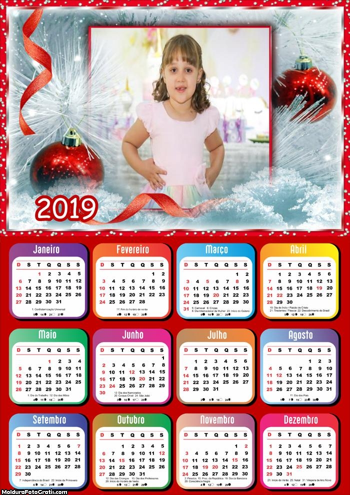 Calendário Árvore Branca de Natal 2019