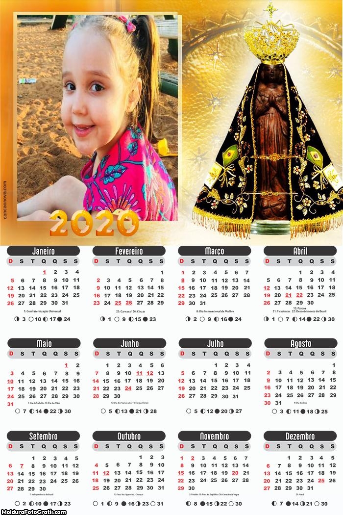 Calendário Nossa Senhora Aparecida 2020