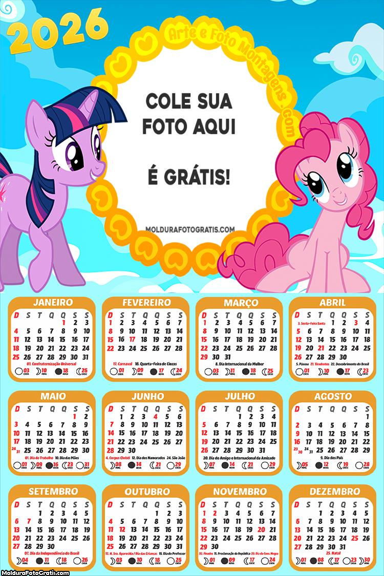 Calendário myLittlePony 2026