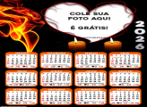 Calendário Coração e Velas 2026