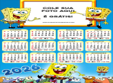 Calendário Desenho Bob Esponja 2026