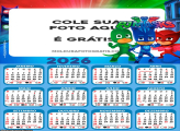 Calendário PJ Masks Infantil 2026
