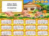 Calendário Os Três Porquinhos 2026