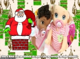 Papai Noel Gordo Preso na Chaminé