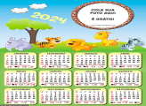 Calendário Infantil Safari Cute 2024