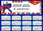 Calendário Superman Desenho 2026