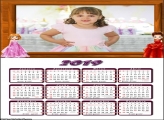 Calendário Princesas Fashion 2019 Moldura