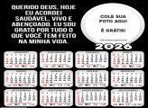 Calendário Mensagem Gratidão 2026