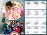 Calendário Vingadores 2018