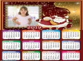 Calendário Desenho Mamãe e Papai Noel 2019