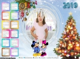 Calendário Árvore Natalina Mickey e Minnie 2019