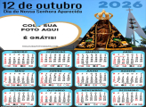 Calendário 12 de Outubro Nossa Senhora da Aparecida 2026
