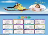 Calendário Aladdin e Jasmine Tapete 2019