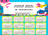 Calendário Baby Shark 2026 Foto Montagem