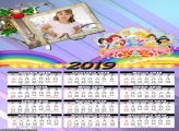 Calendário das Princesas Disney 2019 Moldura