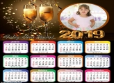 Calendário Deseje Feliz Ano Novo 2019
