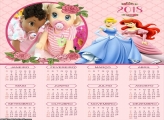 Calendário Princesas Cinderela e Ariel 2018