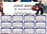 Calendário do Capitão América 2026 PNG