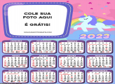 Calendário Unicórnio Candy Color nas Nuvens 2023