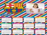 Calendário Barcelona 2019 Moldura