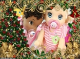 Árvore de Natal com Moldura Dourada