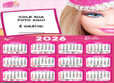 Calendário Rosto da Barbie 2026