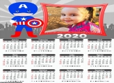 Calendário Capitão América Cute 2020