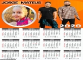 Calendário do Jorge e Mateus 2020 Moldura