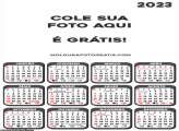 Calendário em Branco Base 2023