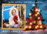 Mensagem de Natal na Árvore de Natal Moldura