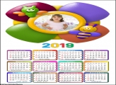 Calendário Abelhinha 2019 Moldura