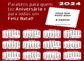 Calendário Aniversário Feliz Natal 2024