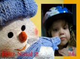 FotoMoldura Feliz Natal Boneco de Neve