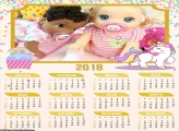 Calendário Unicórnio Infantil 2018