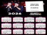 Calendário Zé Neto e Cristiano 2026