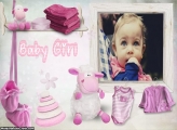 Baby Girl Moldura para Meninas