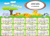 Calendário Infantil Safari Cute 2026