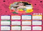 Calendário Flamingo Rosa 2021