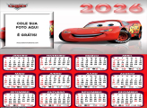 Calendário Relâmpago McQueen 2026