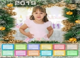 Calendário Pinhas Douradas Enfeite 2019