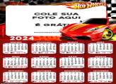 Calendário Hot Wheels Carro Vermelho 2024