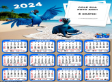 Calendário Araras Azuis Rio 2024