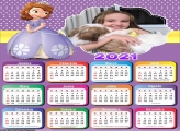 Calendário Vestido da Princesa Sofia 2021