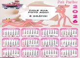 Calendário Pantera Cor de Rosa 2026