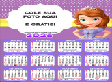 Calendário Sofia Disney 2026