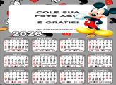 Calendário Desenho Mickey Mouse 2026