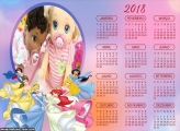 Calendário Princesas Disney 2018