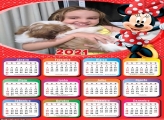 Calendário Minnie Vestido Vermelha 2021