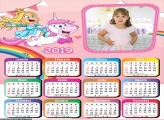 Calendário Desenho Unicórnio 2019 Moldura