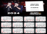 Calendário Zé Neto e Cristiano 2024
